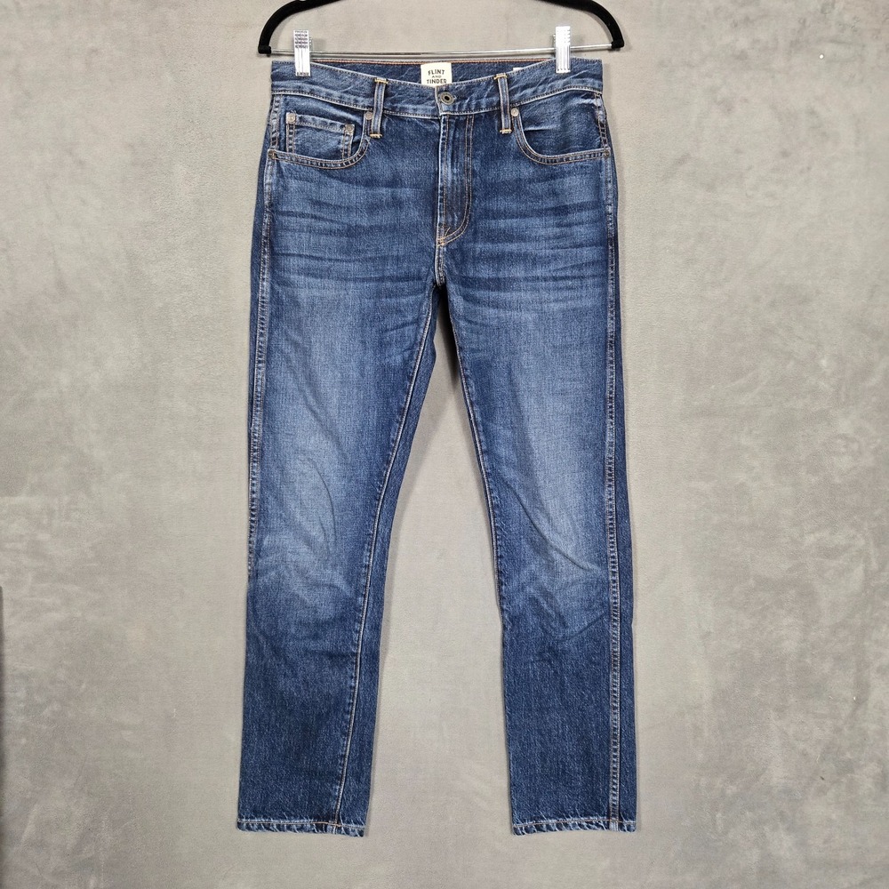 Flint and Tinder Jeans Mens 30x30 Slim Fit blue USA Made